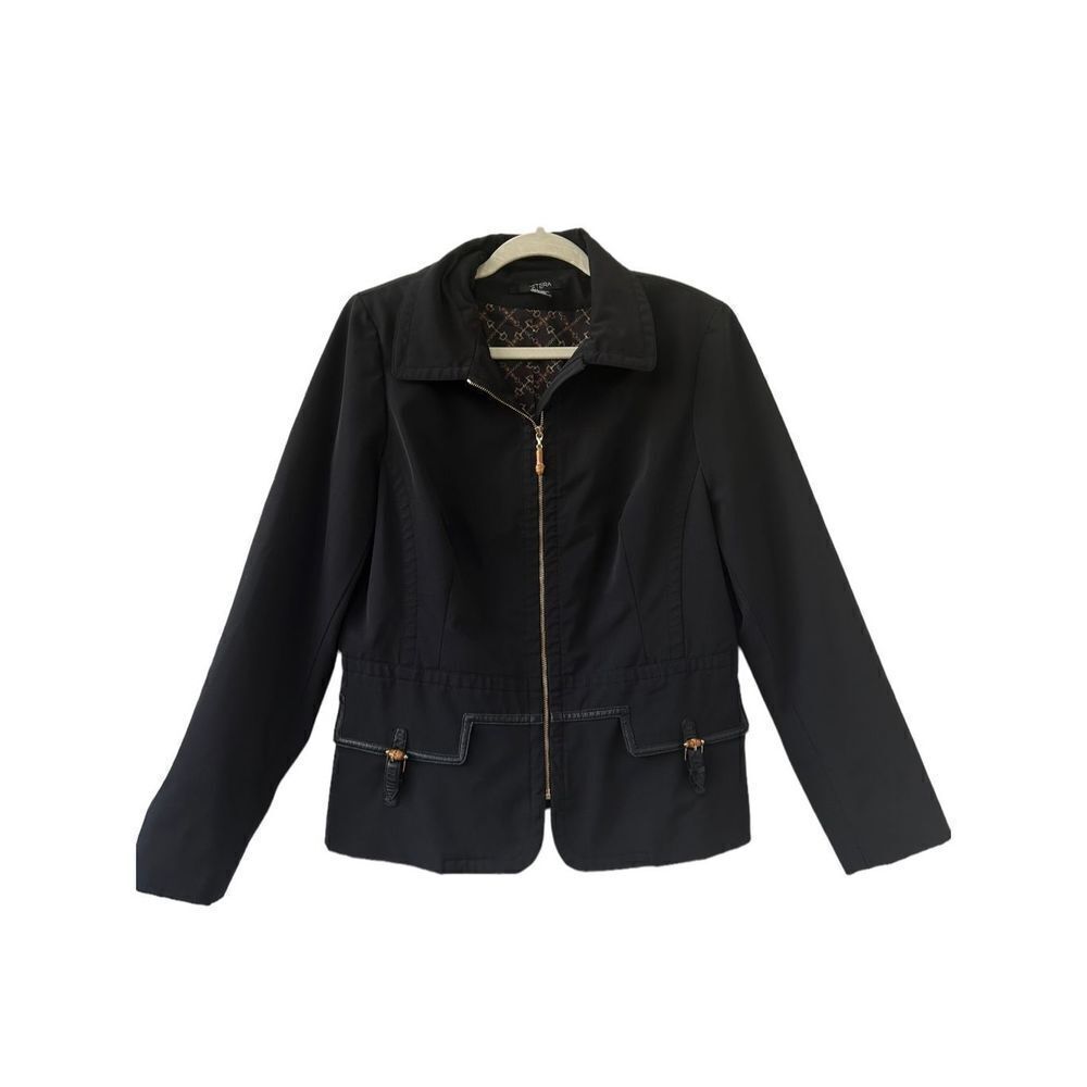 Etcetera Lined Full Zip Blazer Jacket Womens Blac… - image 1